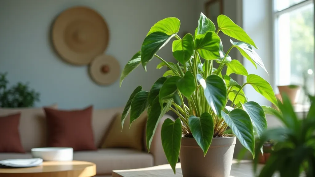 Rhaphidophora Tetrasperma 'Jade' plant near a window with diffused sunlight.