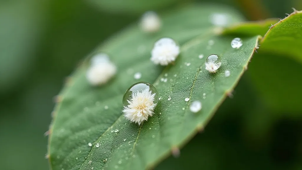 Mealybugs on Hoya leaf