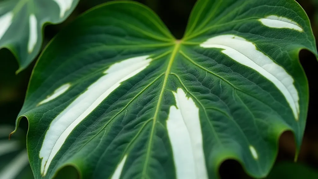 Variegated Monstera leaf