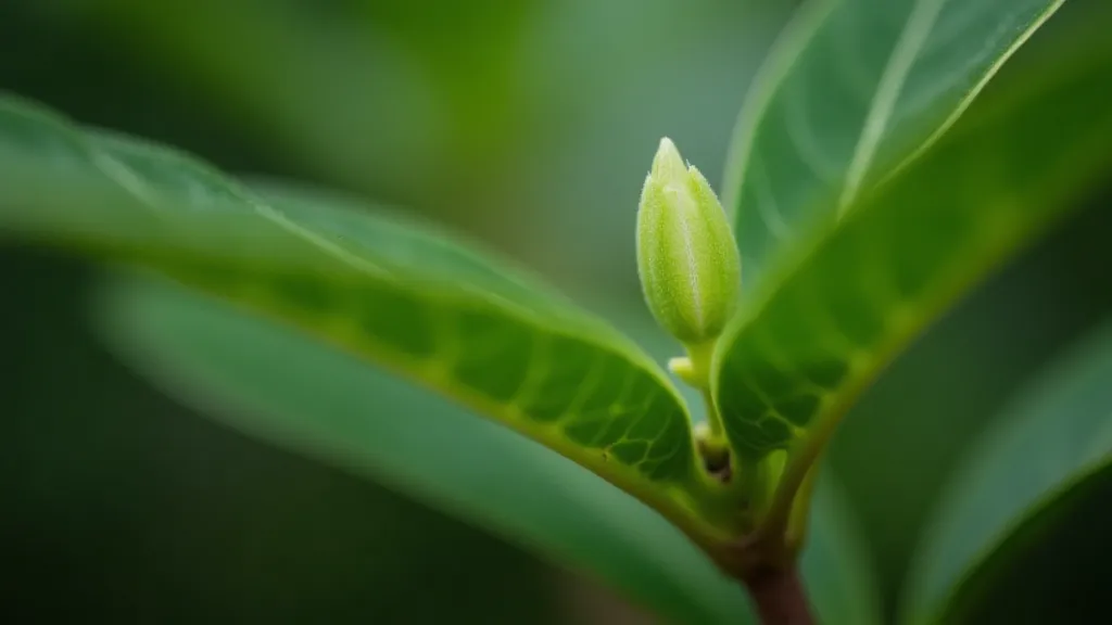 New growth on a Moonlight Ficus plant