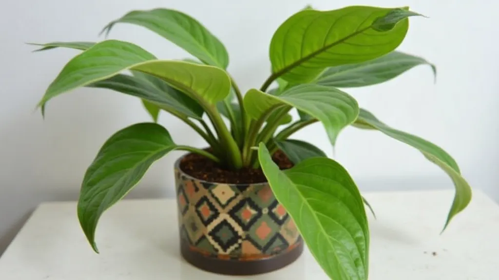 Propagated Philodendron in a pot