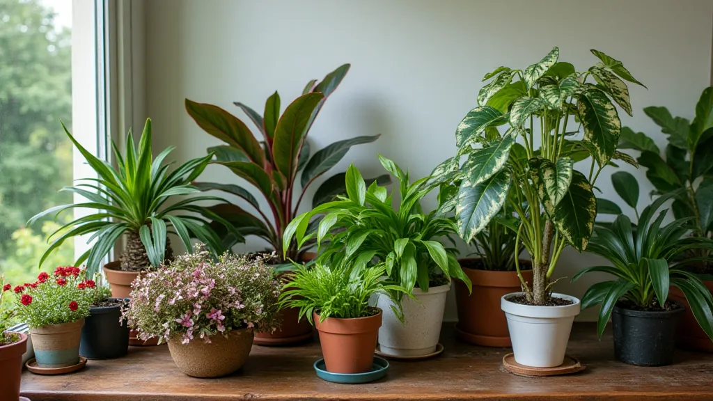 Collection of rare variegated plants